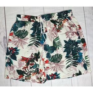 Coofandy Swim Trunks Mens Size XL Tropical Floral Hawaiian Pockets Summer Beach
